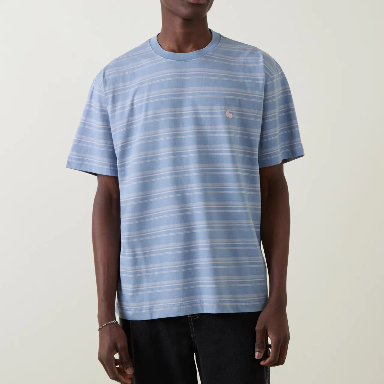 Discount CARHARTT WIP Brodine Striped Logo T-Shirt