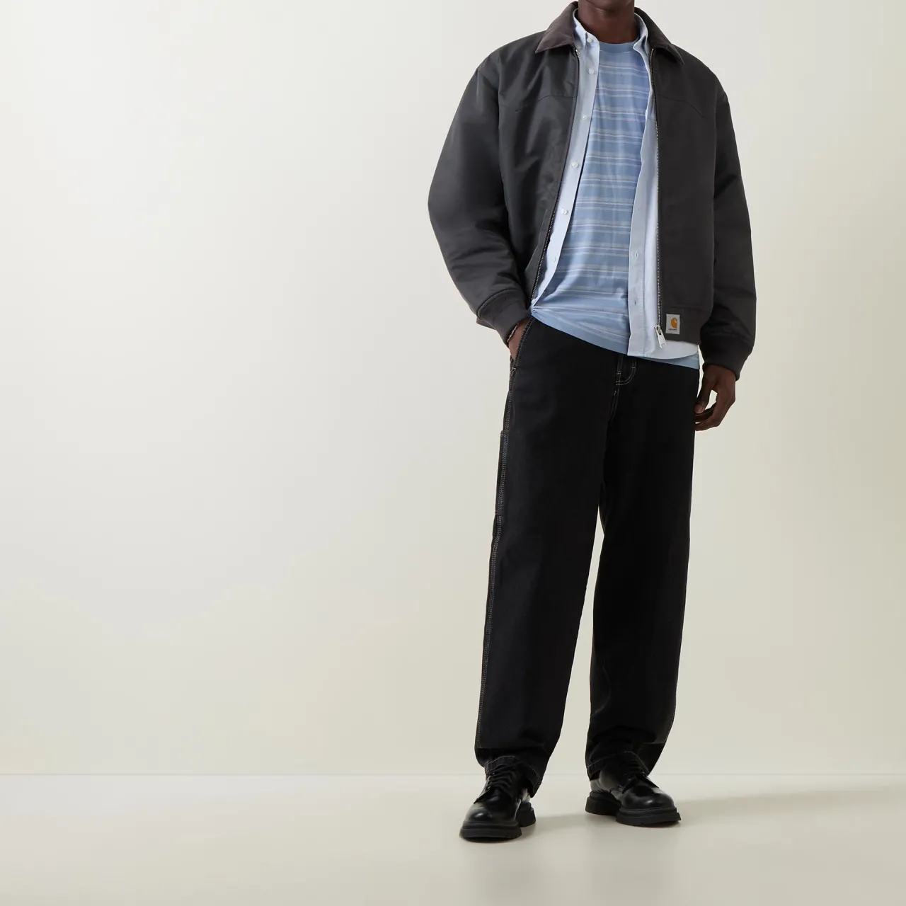 Discount CARHARTT WIP Brodine Striped Logo T-Shirt