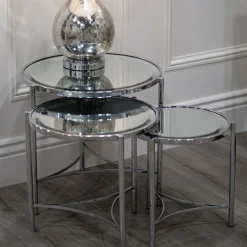 Outlet MINDY BROWNES Brookville Round Mirror Table Three-Piece Set