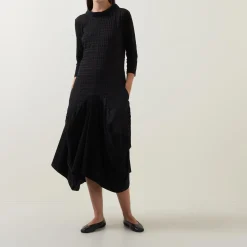 Bubble Jacquard Asymmetric Dress