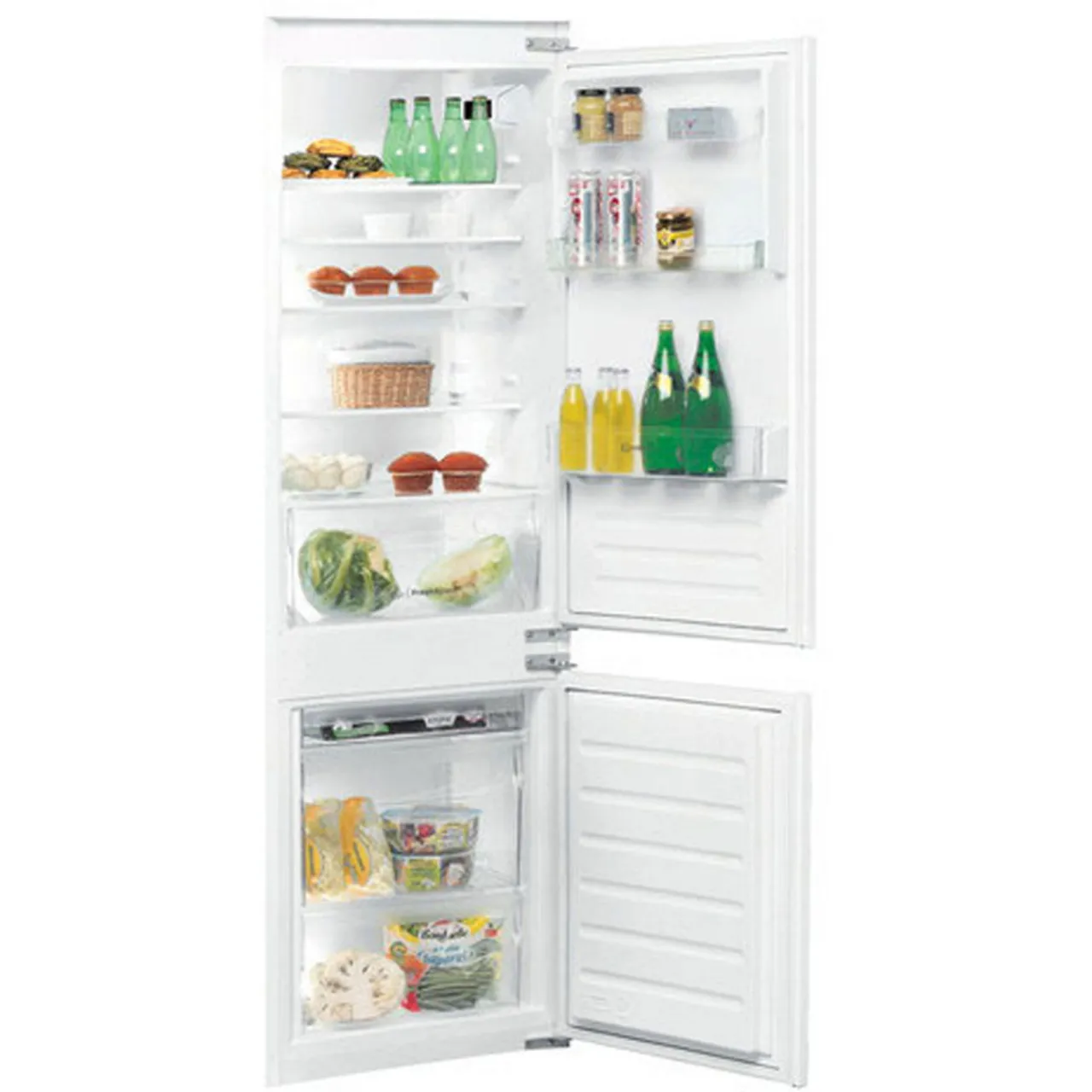 New INDESIT Built In 55cm Fridge Freezer Direct Cooling 70-30