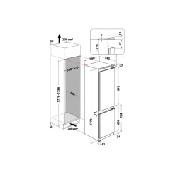 Online WHIRLPOOL Built-In 55cm 273L 70-30 Fridge Freezer with Stop Front Technology
