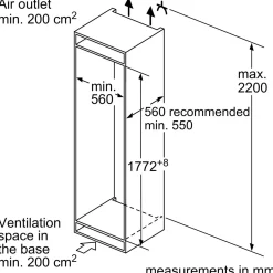 Discount NEFF Built-in Fridge-Freezer with Freezer at Bottom