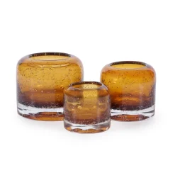 Burnt Orange Small Candle Holder