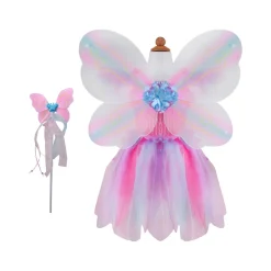 Butterfly Three-Piece Dress Wings & Wand Set 5-6 Years
