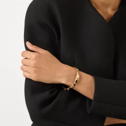 C Logo Hinged Bangle Bracelet