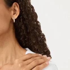 C Logo Huggie Hoop Earrings