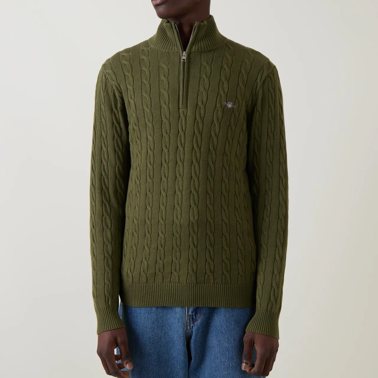 Discount GANT Cable Half-Zip Sweater