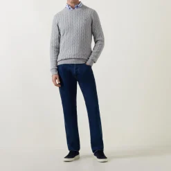 Cable-Knit Logo Sweater