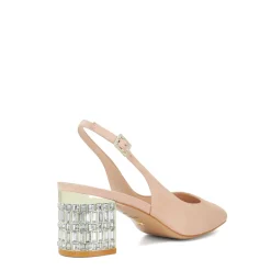 Discount DUNE LONDON Calena Embellished Slingback Block Heels