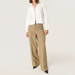 Clearance SOAKED IN LUXURY Calico Tie Ladder Lace Shirt