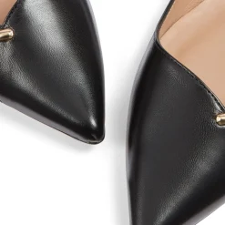 Cally Metal Nugget Leather Flats