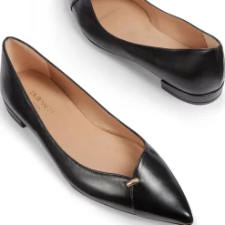 Cally Metal Nugget Leather Flats