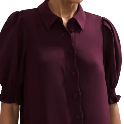 Candice Scalloped Mini Shirt Dress