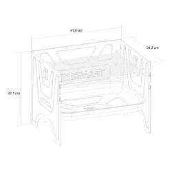 Clearance TRAMONTINA Carbon Steel Flat-Packed Portable BBQ Grill
