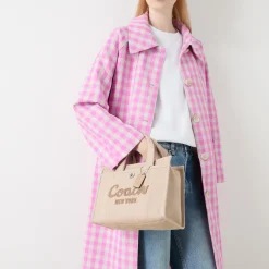 Hot COACH Cargo 26 Canvas Logo Tote Bag