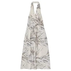 Online REISS Carla Palm-Print Linen Dress