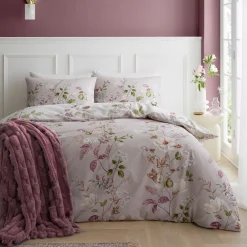 Carved Faux Fur Throw Pink