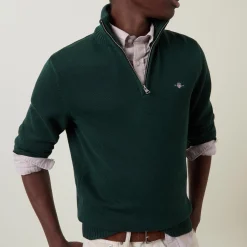 Casual Half-Zip Logo Sweater