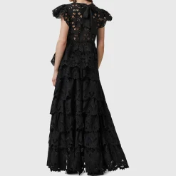 Sale ALLSAINTS Cavarly Tiered Broderie High-Low Skirt