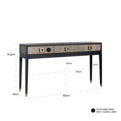 Hot CASEYS FURNITURE Cecile Console Table Black