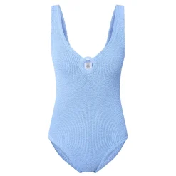 New HUNZA G Celine Tonal-Ring One-Piece Swimsuit