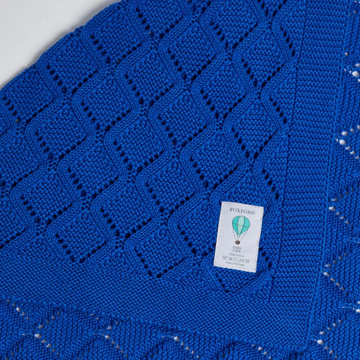 Cellular Cotton Baby Blanket Navy