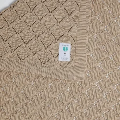 Hot FOXFORD Cellular Cotton Baby Blanket Beige