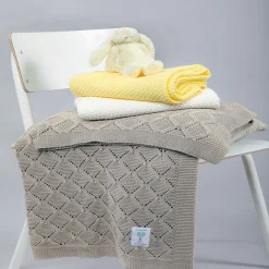 Hot FOXFORD Cellular Cotton Baby Blanket Beige