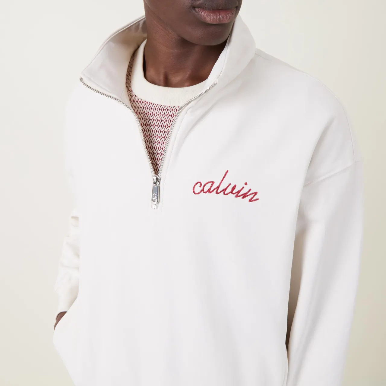 New CALVIN KLEIN JEANS Chain Stitch Logo Sweatshirt