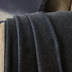Charcoal Blanket Stitch Throw