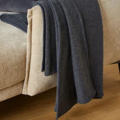 Charcoal Blanket Stitch Throw