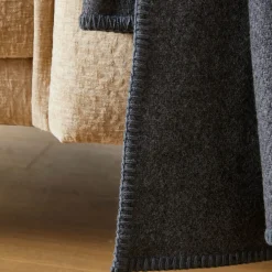 Charcoal Blanket Stitch Throw