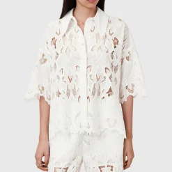 Sale ALLSAINTS Charli Embroidered Lace Shirt
