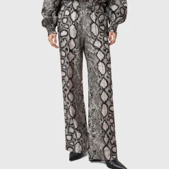Charli High Rise Wide Leg Snake Trousers