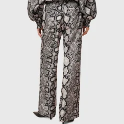 Charli High Rise Wide Leg Snake Trousers