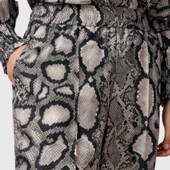 Charli High Rise Wide Leg Snake Trousers