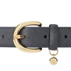 Charm Crosshatch Leather Belt