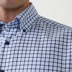 Outlet ETERNA Check Single Cuff Shirt
