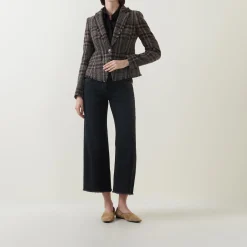 Clearance LUISA CERANO Check Single-Breasted Blazer