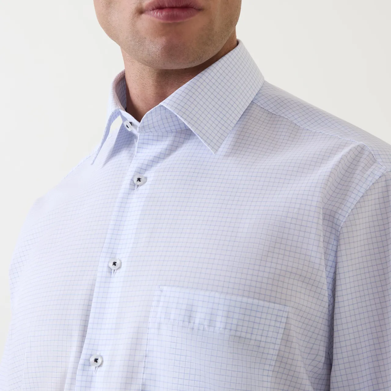 Clearance ETERNA Check Single-Cuff Shirt