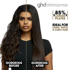 Hot GHD Chronos Max - Wide Plate Hair Straightener - Black