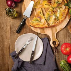 Clearance TRAMONTINA Churrasco Steak/Pizza Wooden Handle Eight-Piece Cutlery Set