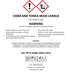 New LA BOUGIE Cider And Tonka Bean Candle