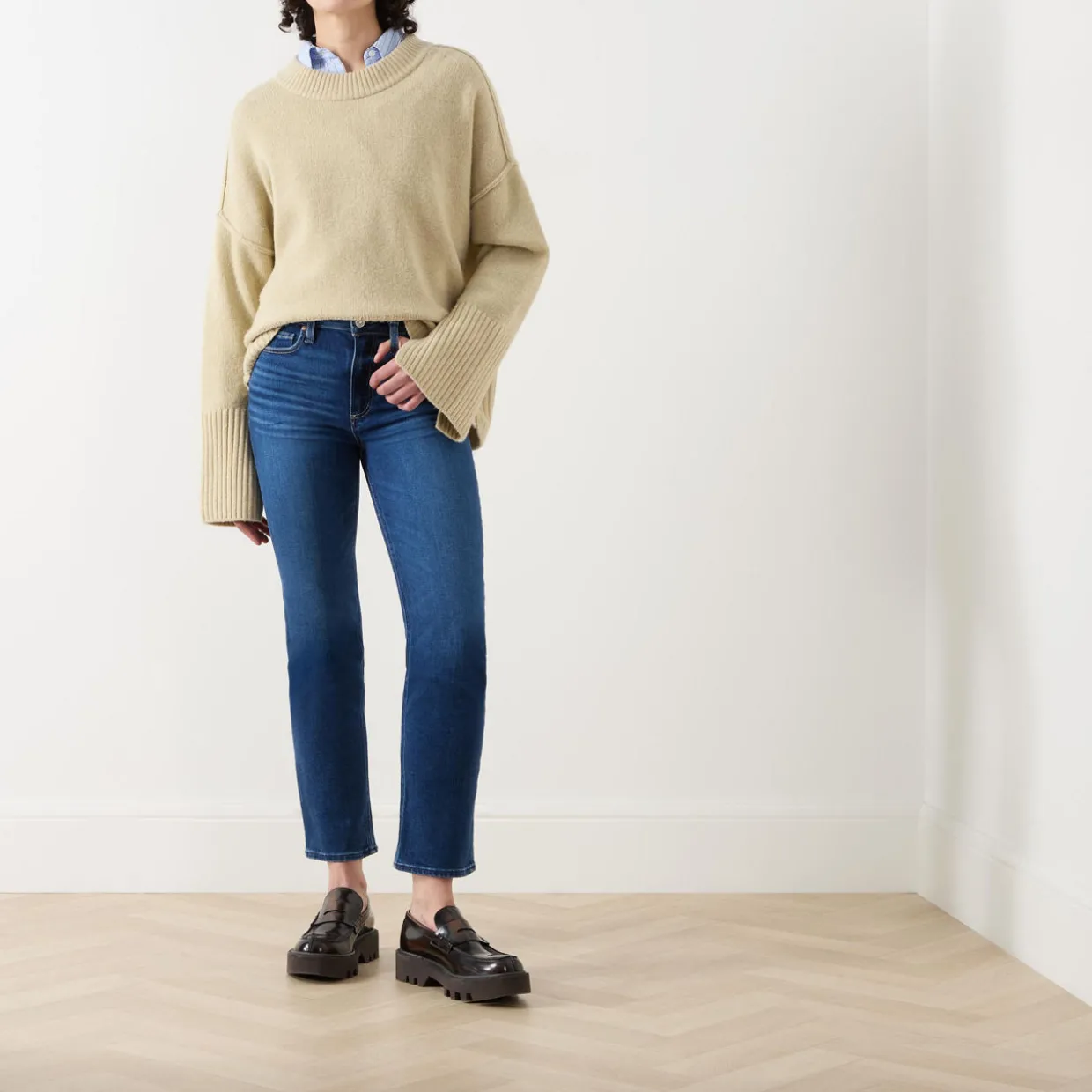 Cindy High-Rise Straight Leg Jeans