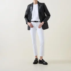 Best PAIGE Cindy Mid-Rise Cropped Straight Leg Jeans