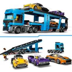 City Car Transporter Truck with Sports Cars