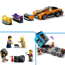 City Car Transporter Truck with Sports Cars