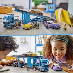 City Car Transporter Truck with Sports Cars