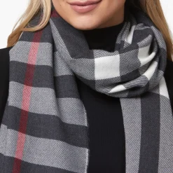 Hot FOXFORD Classic Check Merino Wool Scarf